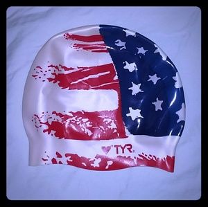 Old Glory Flag Swim Cap